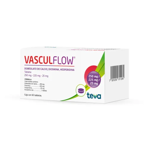 Vasculflow 250/225/25 Mg Con 60 Tabletas