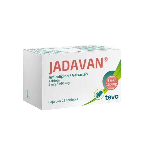 Jadavan Amlodipino 5 Mg / Valsartán 160 Mg Caja Con 28 Tabletas