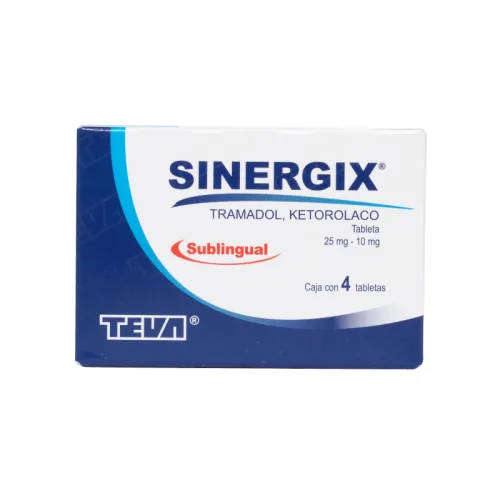 Comprar Sinergix 25/10 Mg Con 4 Tabletas Sublinguales
