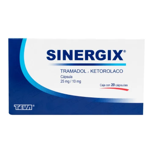 Comprar Sinergix 25/10 Mg Con 20 Cápsulas