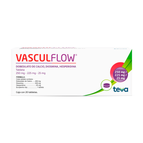 Comprar Vasculflow 250/225/25 Mg Con 20 Tabletas