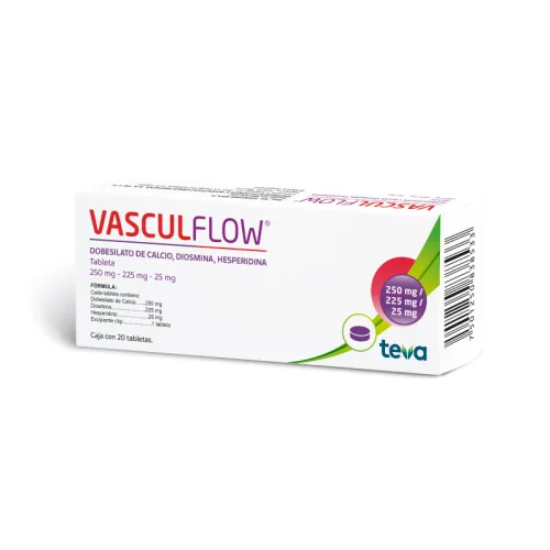 Comprar Vasculflow 250/225/25 Mg Con 20 Tabletas