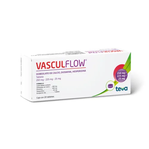Vasculflow 250/225/25 Mg Con 20 Tabletas