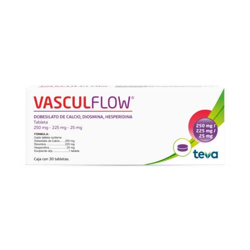 Vasculflow 250/225/25 Mg Con 30 Tabletas