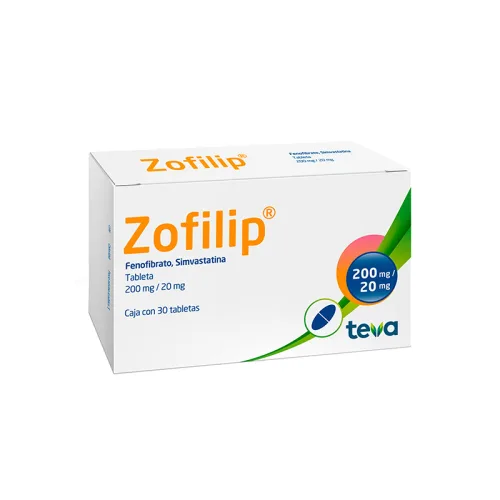 Zofilip 200/20 mg Con 30 Tabletas