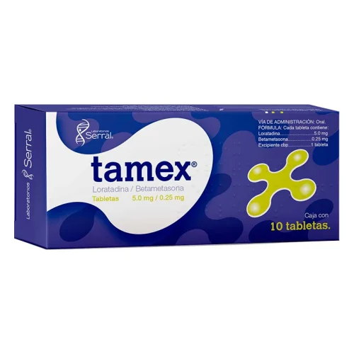 Tamex 5/ 25 Mg Con 10 Tabletas