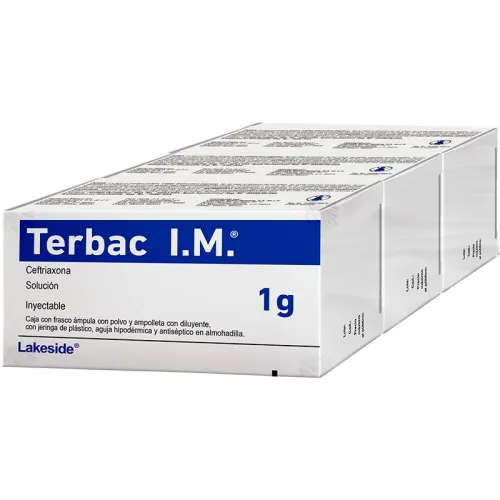 Terbac Im Ceftriaxona 1 G Con Frasco Ámpula