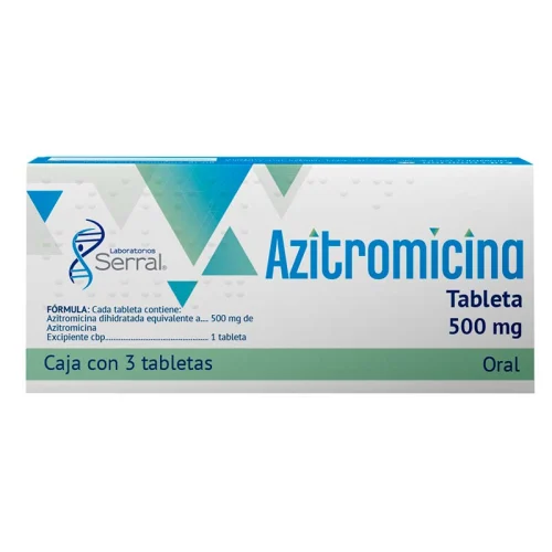 Azitromicina 500 Mg Con 3 Tabletas (Serral)