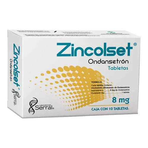 Zincolset Ondasetrón 8 Mg Con 10 Tabletas