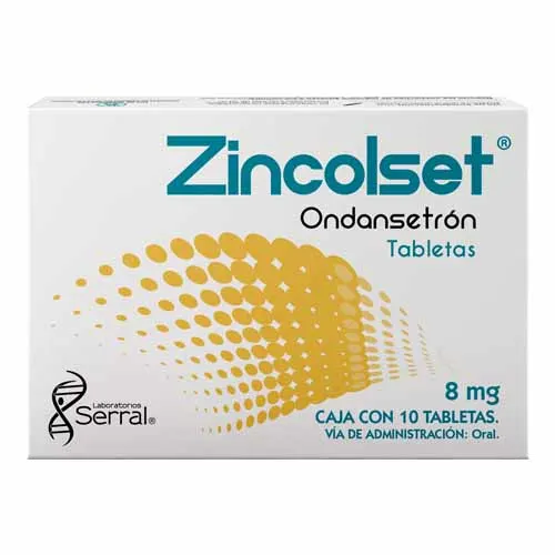 Zincolset Ondasetrón 8 Mg Con 10 Tabletas