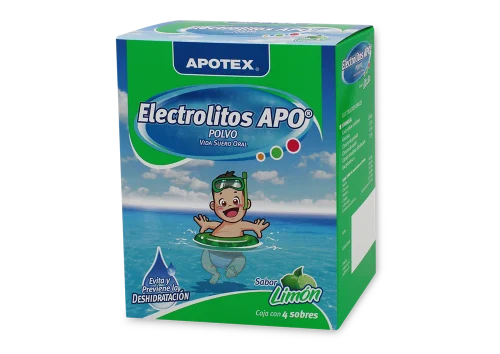 Electrolitos En Polvo Sabor Limón 4 Sobres