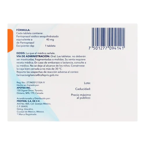 Comprar Pantoprazol 40 Mg Con 14 Tabletas