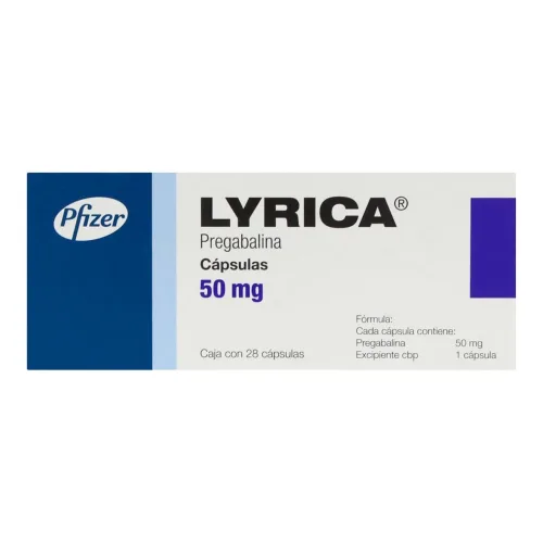 Lyrica 50 Mg Con 28 Cápsulas