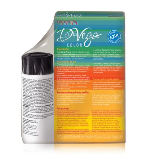 De La Vega Pack Decolorante En Polvo 50 G + Peróxido En Crema 30 Volúmenes 100 Ml