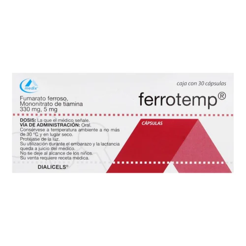 Comprar Ferrotemp 330/5 Mg Con 30 Cápsulas