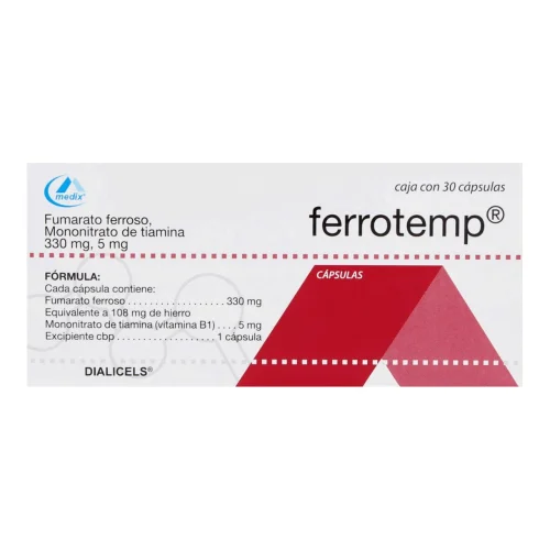 Comprar Ferrotemp 330/5 Mg Con 30 Cápsulas