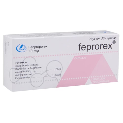 Comprar Feprorex 20 Mg Con 30 Cápsulas