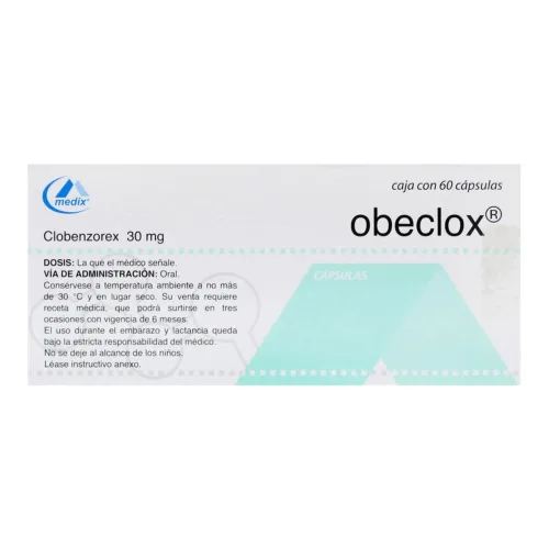 Obeclox 30 Mg Con 60 Cápsulas
