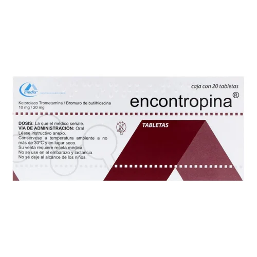 Encontropina 10/20 Mg Con 20 Tabletas