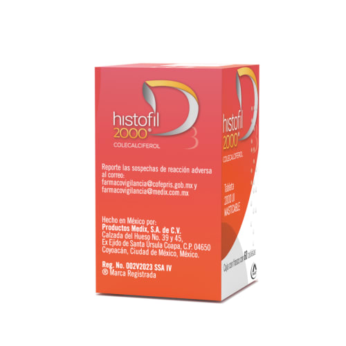 Histofil Vitamina D3 2000 Ui Con 60 Tabletas