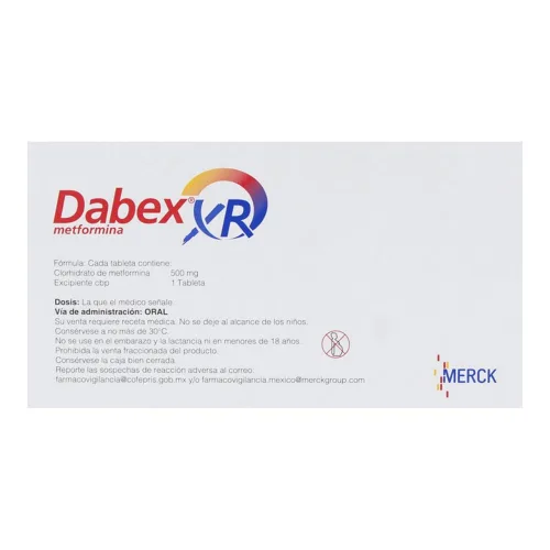 Comprar Dabex Xr 500 Mg Con 30 Tabletas