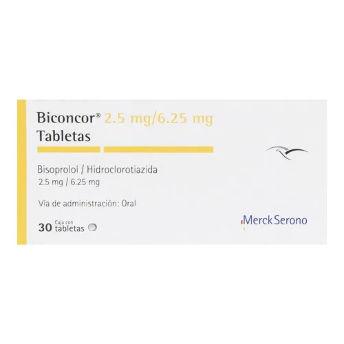 Comprar Biconcor 2.5/6.25 Mg Con 30 Tabletas