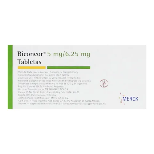 Comprar Biconcor 5/6.25 Mg Con 30 Tabletas