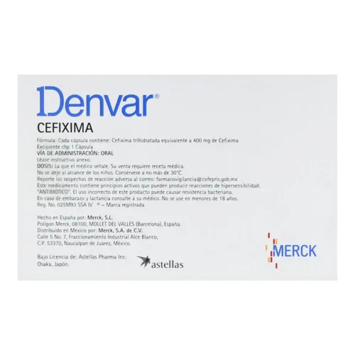 Comprar Denvar 400 Mg Con 10 Cápsulas