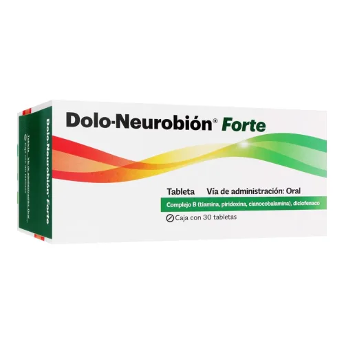 Dolo-Neurobión Forte Grageas C30 (Cianocobalamina, Diclofenaco Sódico, Piridoxina, Tiamina)