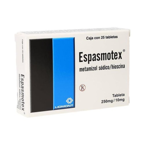 Comprar Espasmotex 250/10 Mg Con 25 Tabletas