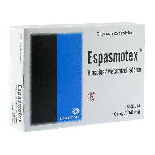 Espasmotex 250/10 Mg Con 25 Tabletas