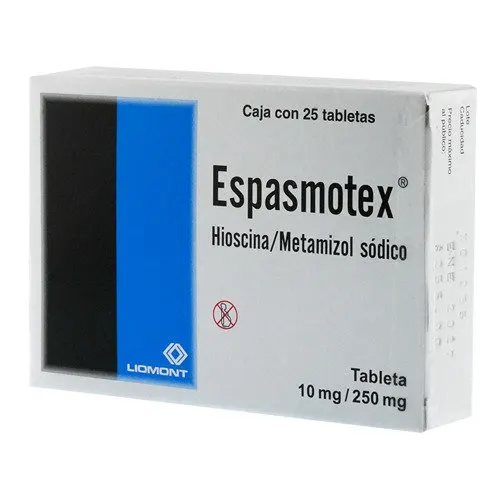 Espasmotex 250/10 Mg Con 25 Tabletas