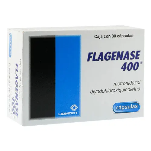 Flagenase Diiodohidroxiqunolina Metronidazol 400/200 Mg Con 30 Cápsulas