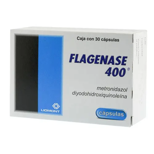 Flagenase Diiodohidroxiqunolina Metronidazol 400/200 Mg Con 30 Cápsulas