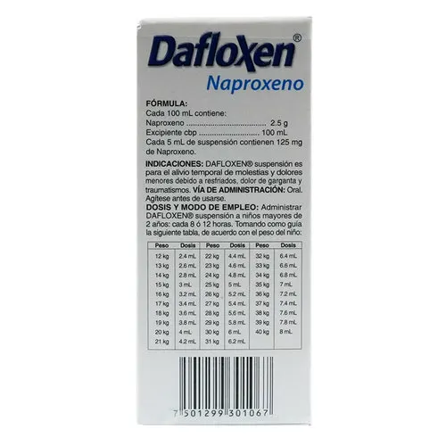 Dafloxen 2.5 G Suspensión Con 100 Ml
