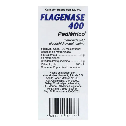 Comprar Flagenase 400 Pediátrico 2.5/2 G Suspensión Oral 100 Ml