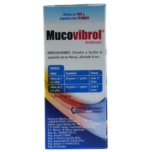 Mucovibrol 0.75 G Con 30 Ml De Solución Gotas