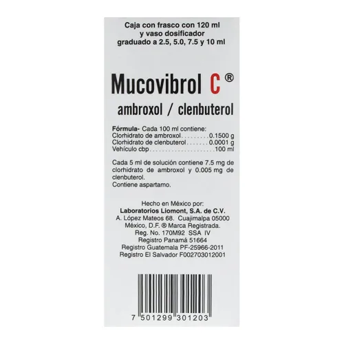 Comprar Mucovibrol C 0.15/0.0001 G Solución Oral 120 Ml