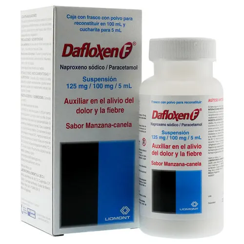 Dafloxen F 125/100 Mg Suspensión Oral Sabor Manzana Canela 100 Ml