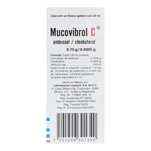 Comprar Mucovibrol C 0.75/0.0005 G Solución Pediátrica Gotas 20 Ml