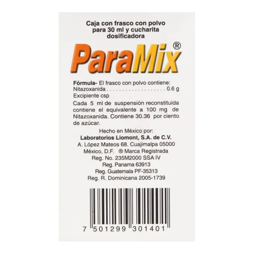 Comprar Paramix 0.6 G Con 30 Ml De Suspensión