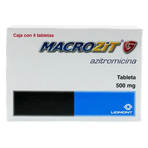 Macrozit G Azitromicina500 Mg Con 4 Tabletas
