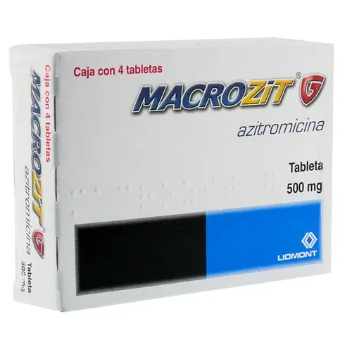 Macrozit G Azitromicina500 Mg Con 4 Tabletas
