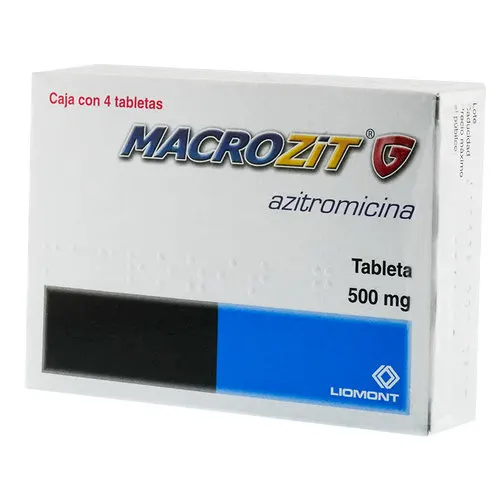 Macrozit G Azitromicina500 Mg Con 4 Tabletas