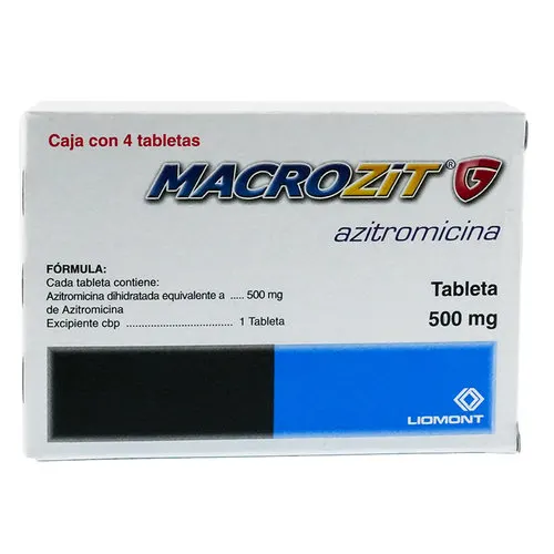 Macrozit G Azitromicina500 Mg Con 4 Tabletas