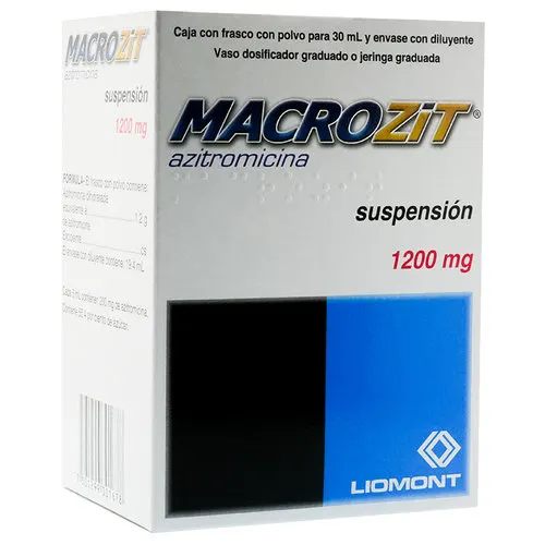 Macrozit Azitromicina 1200 Mg Suspensión Oral 30 Ml