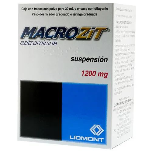 Macrozit Azitromicina 1200 Mg Suspensión Oral 30 Ml