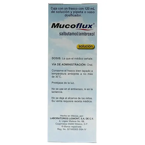 Mucoflux 0.040/0.150 G Con 120 Ml De Solución