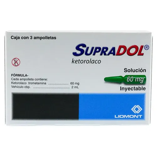 Supradol 60 Mg Con 3 Ampolletas