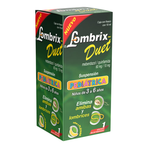 L-Ombrix Duet 60/10 Mg Suspensión Pediátrica 3 A 6 Años Sabor Plátano Con 10 Ml